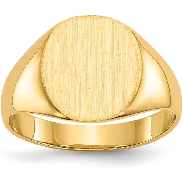 Amazon.co.jp: Diamond2Deal 14K イエローゴールド 15mm シグネット