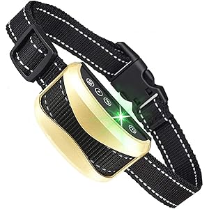 無駄吠え防止 首輪 愛犬むだぼえ防止グッズ (2020最新版)全自動式 犬しつけ IP67防水 充電式 安全 訓練用 7…