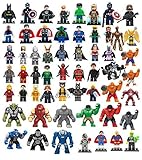 57pcs /セットミニフィギュアSuper Heroes Marvel。DCシリーズスーパーマンバットマンハルクブロック