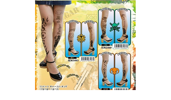 Amazon ワンピース タトゥーストッキング ロー アニメ 萌えグッズ 通販