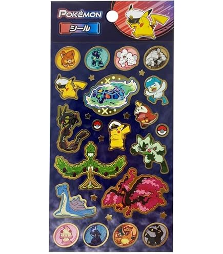 Amazon.co.jp: POKEMON ポケモン シール キラシール ラメタイプ