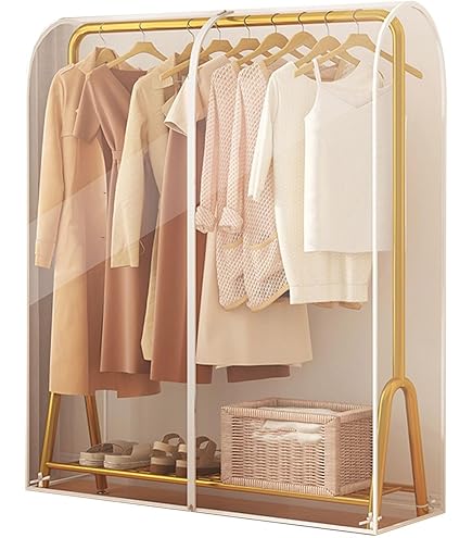 Amazon｜のみHangers Heavy GaugeクリアZラックカバーwith Zipper Plus