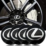 レクサス ホイールセンターキャップ エンブレム ステッカー ハブキャップ テッカー IS LX LC CT ES GS LS EX HS NX RX LX 全シリーズ対応車装飾用センターキャップ バッジ エンブレムステッカー 56MM 貼り付けタイプ 車用ハブキャップ ホイールカバーテッカー 4枚セット [並行輸入品]