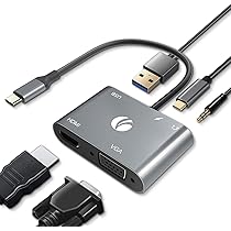 Amazon | VCOM 5-in-1 USB-C HDMI VGA ドッキングステーション