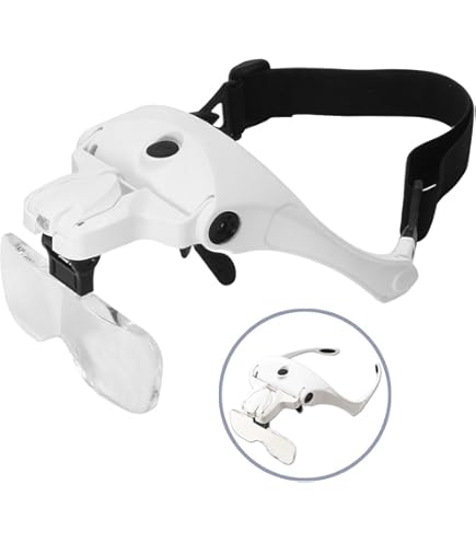 Casque loupe Optivisor avec un grossissement de 2X