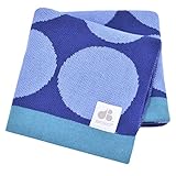 Just Born Jacquard Blanket, Blue Circles by Just Born