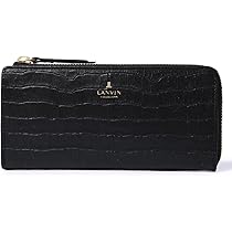 LANVIN collection 長財布 黒 LANVIN COLLECTION LEATHER COMBINATION かぶせ型長財布 商品