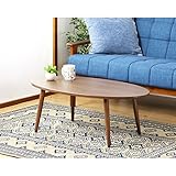 テーブル ローテーブル 木製 おしゃれ 北欧 90cm 丸 ブラウン B07F127C62