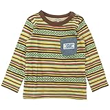 【秋冬物】 CHILD CHAMP(チャイルド チャンプ) 接結天竺幾何ボーダー長袖Tシャツ 95cm /BR NO.C-86153110