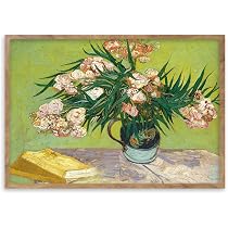 Amazon.co.jp: ゴッホ「キョウチクトウのある花瓶と本」阪画屋 アート