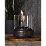 LOVINFLAME オパールガラス 卓上ファイヤーピット 屋内外用 防風ミニファイヤーピット バルコニーやパティオの装飾に 無煙暖炉 LOVINFLAME エタノールフリー燃料のみ使用