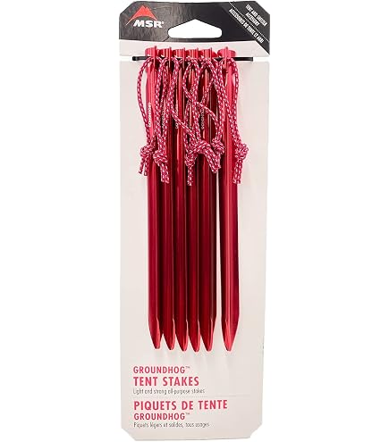 MSR レッドアルミペグ 10本セット Amazon.co.jp: MSR Carbon Core Stake Kit grey/red sardine