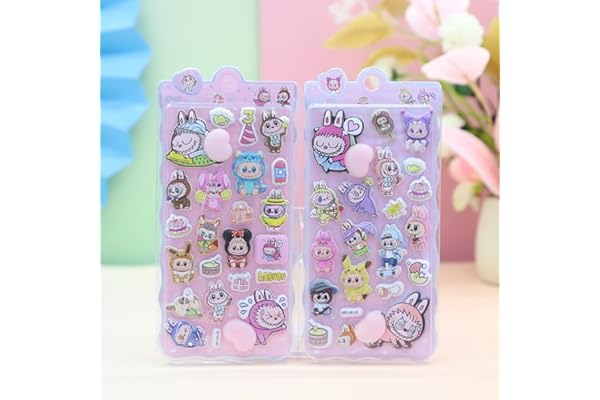 loong おしりぷにぷにシール かわいい ぷくぷく キャラクター 3D マシュマロ ふわふわ もちもち もっちりスクイーズ ステッカー シール帳 デコレーション 2セット P