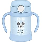 サーモス まほうびんのベビーストローマグ 飲み口とパッキンが一体 250ml パステルブルー ディズニー ミッキー 保冷専用 FJT-250DS P-B