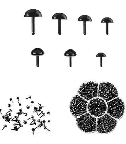 Amazon | TUDOUZZZ ぬいぐるみ 目パーツ さし目 DIY用 目玉ボタン 3mm