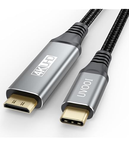 ポータブルモニター USB-C ミニHDMI　接続 Amazon | KELink 4K USB C - ミニHDMIケーブル 10フィート | KELink