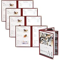 メニューブック　6冊セット Amazon.co.jp: メニューブック 6ページ(3枚6面) A4サイズ 中綴じ