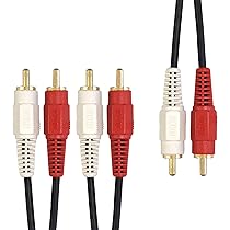オーディオケーブル　2m 2本 オーディオケーブル L型 2m RCA(オス)⇔RCA(オス) 両側L型 車載