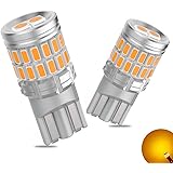 GOSMY T10 LED 爆光 アンバー 2個 サイドウインカー キャンセラー内蔵 LED T10 高輝度LEDチップ34連 12V-24V車用 ポジションランプ/カーテシー/トランクランプ/ルームランプ (一年保証)