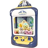 子供用クローマシン、ミニ自動販売機クローゲームプライズおもちゃ、ガールズボーイズ、パーティー誕生日プレゼント用電子アーケードクローゲームマシン (ブルーラビット)