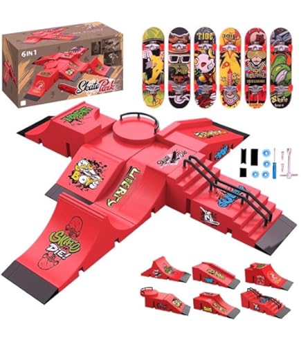 Amazon | 指スケ 6in1 セット 指スケボー パーク スケボー 子供 自由に