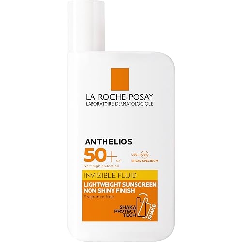 La Roche-Posay Anthelios Invisible Fluid Face Sunscreen SPF50+ 50ml | Broad-Spectrum UV Protection, Lightweight, Invisible Fi