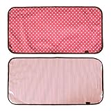 ポーチェ(pouche) おむつ替えシート 2枚組 ドット＆ストライプ (ピンク)