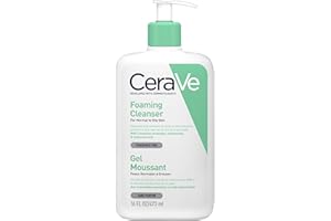 CeraVe Foaming Cleanser | 473ml/16oz | Daily Face, Body & Hand Wash with Niacinamide, for Normal to Oily Skin