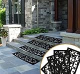 セットの4スクロール階段マットwith Tractionコントロールノンスリップゴム28 " W x 9 – 1 / 2 " L CTDストアで