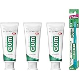 GUM(ガム) 【医薬部外品】歯周病予防 薬用ハミガキ デンタルペースト [レギュラータイプ ハーブミントタイプ] 120g×3個+歯ブラシ付き