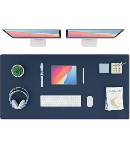 Vine Creations Leather Desk Mat Large 44" X 22", Desk Protector Mat, PU Leather Desk Pad, Large Mouse Pad, Desk Blotter, Desk Pads On Top Of Desks, Desk Matt For Desktop, Office
