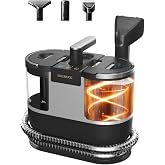 スチームクリーナー【100℃高温蒸気×65℃加熱×16000Pa超強吸引力】加熱式カーペットクリーナー SOLEMOOD 家庭用カーペットクリーナー 大容量水タンク 3種類の専用ブラシ 1年保証 布製品/ファブリック/マットレス/ペット用シート/ぬい