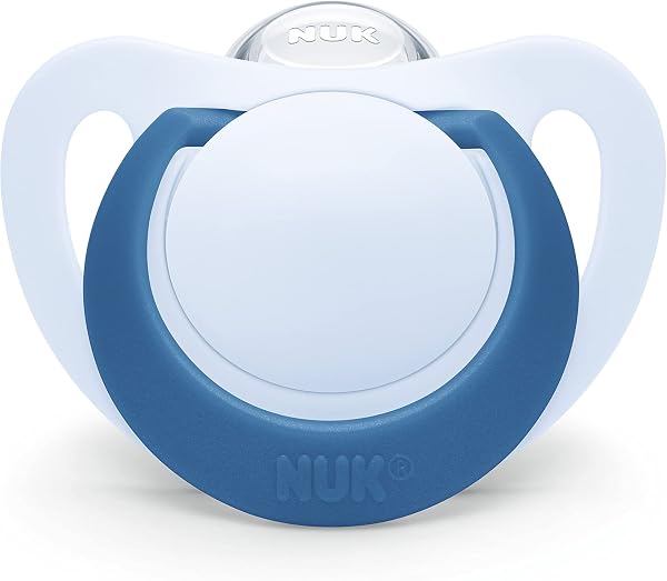 NUK ヌーク おしゃぶり スター ブルー 18-24ヶ月用 キレイな歯並び 上位モデル シリコーン製 消毒ケース付き 出産祝い プレゼント - 1