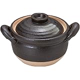 山下工芸 土鍋 陶器 16×φ12.5×10.5cm(身7.8cm) 黒陶刷毛目4号多用深鍋 15034470