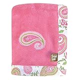 Trend Lab Paisley Park Coral Fleece Framed Receiving Blanket, Pink
