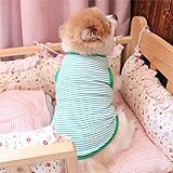 レンコス（Lemcos）ペットのファッション用品 犬服 猫服 春秋服 可愛い ベスト 縞模様 Tシャツ 普段着 空気を通します 散歩 お出かけ 暖かい ふわふわ おしゃれ 人気 ペット猫 犬 犬の衣装