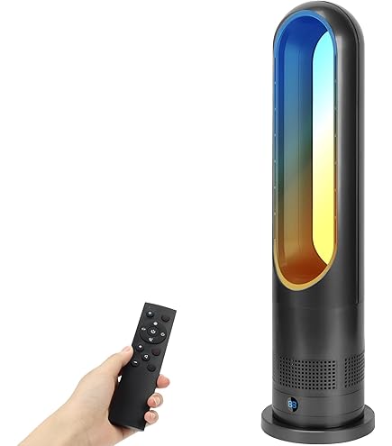 Amazon | セラミックヒーター 【冷暖房兼用・羽なし】 タワーファン 3