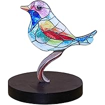 Amazon.co.jp: [SSUPTEMBER2] 鳥 ステンドグラス カラフル 木製