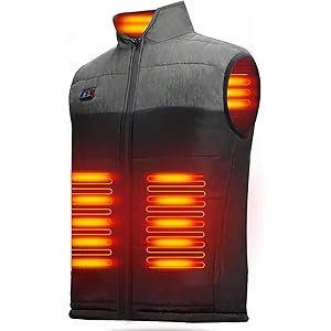 LECDDL 加熱ベスト ヒートジャケット 加熱服 USB充電式電熱ベスト ダブルスイッチ 前後独立温度設定可能 3段階…
