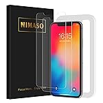 Nimaso【2枚セット】iPhone11 Pro/iPhoneX/Xs（5.8インチ）用 液晶保護ガラスフィルム【ガイド枠付き】（アイフォン11 Pro/X/Xs用）