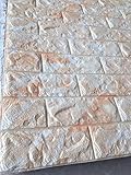 ブリック タイル レンガ 壁紙シール 70cm×77cm ブリックステッカー 軽量レンガシール 壁紙シール アクセントクロス ウォールシール はがせる 壁シール (お得10枚セット, 淡い黄色)