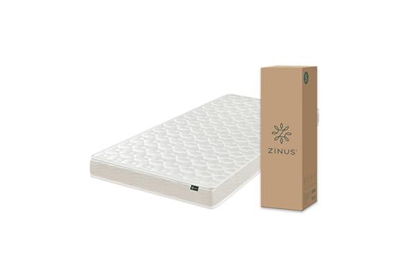 Zinus Basic Pocket Coil Mattress, Thickness 5.9 inches (15 cm), White, Single