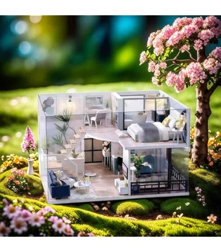 木製ドールハウス.背景ボード.ミニチュアハウス.ハンドメイド.家具小物類セット 大きな壁面収納と収納ベンチセット-ミニチュア ハウス 背景ボード