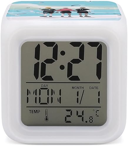 Amazon.co.jp: ハイキュー!! 目覚まし時計 デジタル置き時計 温度湿度