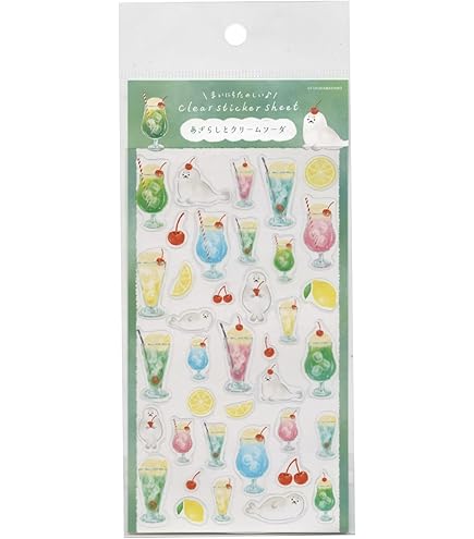 Amazon | 透明シールシート Wa-life夏限定【あざらしとクリーム