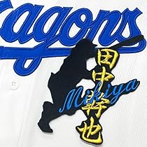 Amazon.co.jp: 中日ドラゴンズ 刺繍ワッペン 田中 幹也 背番号 & 毛筆