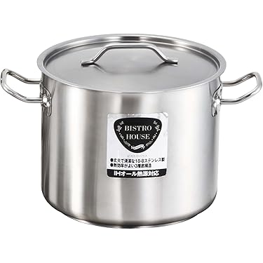 Silver Arrow 寸胴鍋 18-8 ステンレス鋼 蓋付き　染色 Silver Arrow 寸胴鍋 18-8 ステンレス鋼 蓋付き 染色
