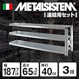 METALSISTEM　メタルシステム3段　連結セット（奥行40cm）　W1877xH653