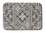 Kavka Designs Aztecブラックmemory-foamバスマット、(ベージュ/ブラック) – Navajoコレクション、サイズ: 24 X 36 X 0.75 – ( mgtavc203