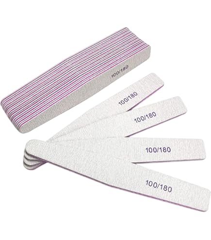 Amazon.co.jp: 80/80グリット ネイルファイル (12パック) エメリー